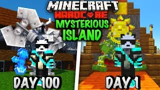 I SURVIVED 100 DAYS ON MYSTERIOUS ISLAND IN HARDCORE MINECRAFT