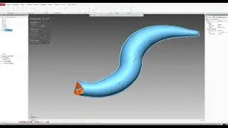 Geomagic Design X. Extracting pipe center line from STL meshd Project