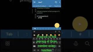 Program to print the average of three numbers in Python | How to find average of numbers in python