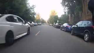 The moment a red light in front of them is realized, instead of just a bicycle “in the way”