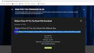 Walton Primo S7 Pro Frp File ! Tested