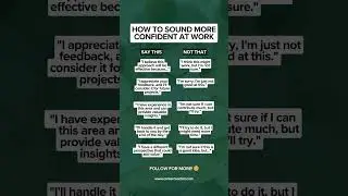 Tips on How to Sound More Confident at Work