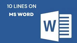 10 Lines on MS word // Ayan Education