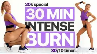 30 MIN FULL BODY FAT BURN HIIT WORKOUT / High Intensity Cardio At Home / No Equipment - No Repeats