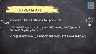 Java 8 Stream API - 30 Convert a list of strings to uppercase. || Most Asked