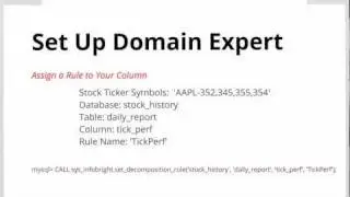 DomainExpert Technology to Enhance Compression and Query Performance within Infobright