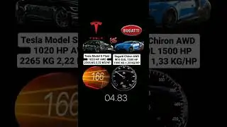 Tesla VS Bugatti     #car #tesla  #teslamodels #bugatti #bugattichiron #cars #carlover #shorts