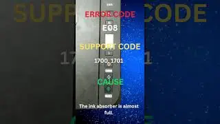 E08 | Canon pixma printer error codes and causes 