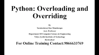 Python Overloading and Overriding
