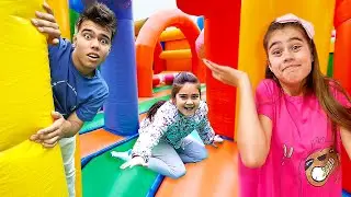 Artem ve Mia ve Eğlence Parkındaki Meydan Okuma | Erkeklere Karşı Kızlara Meydan Okuyun