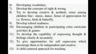 Aims & Objectives of Early Education