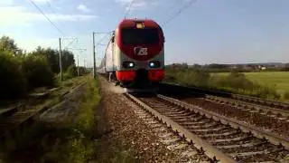 Локомотив ЭП2К на Транссибе под Пермью