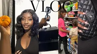 DAILY VLOG|| COOK WITH ME • GETTING INTO THE SEASON • CARVING PUMPKINS • OBSESSION WITH CURLS