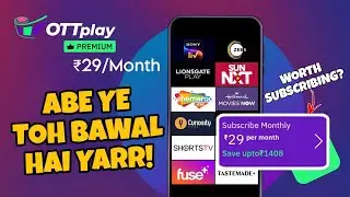 OTTplay In ₹29🔥: OTTplay Premium Subscription Worth Buying?, OTTplay Review, 12 In 1 OTT, TV+Mobile