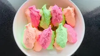 ASMR baking soda colourful dumplings