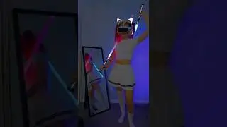 VR Cosplay transition. TikTok Trends. Virtual Reality. Beat Saber