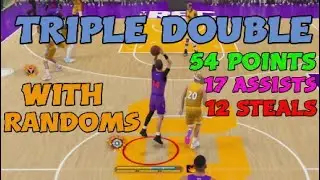I HAD A 50 POINT TRIPLE DOUBLE WITH BUMS ON MY TEAM!!! NBA 2K24 BEST SHOOTER