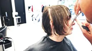AMAZING ANTI AGE HAIRCUT - SHORT LAYERED BOB WITH BANGS
