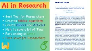 How to Use AI in Research with LaTeX | Overleaf Tutorial for Researchers 2025