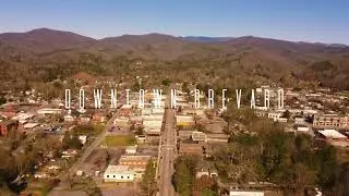 4K || Downtown Brevard NC From Above Drone Video