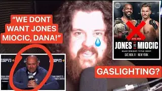 THE MMA GURU REACTS TO DANA WHITE GLAZING JON JONES FOR STILL PUSHING THE MIOCIC FIGHT?
