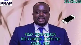 PRAP VICE CHAIR DR G SENDS A MSG TO DR AYABA CHO