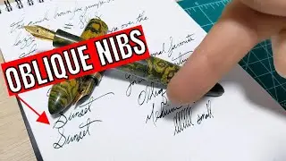 Fountain Pen Nibs Oblique Comparison - OM & OB