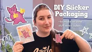 DIY Sticker Packaging 🌸 How I design backing cards for my art stickers