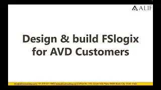 Design & build FSlogix for AVD Customers 1