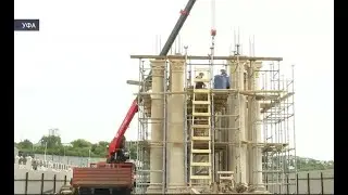 В Уфе завершается строительство точной копии сухумской колоннады