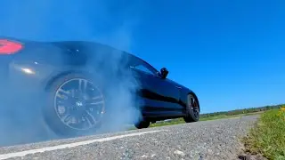 BMW M2 F87 Burnout. Drone shots and POV