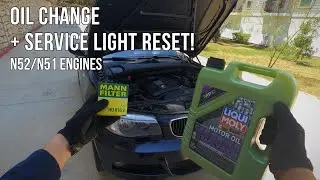 How to change your BMW E82 N52 Engine Oil & filter Change DIY