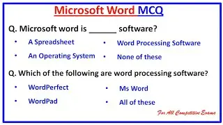 Top 50 MS Word MCQ Question and Answers