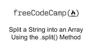 Split a String into an Array Using the split Method