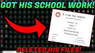 Getting a SCAMMERS SCHOOL WORK and DESTROYING HIS PC!