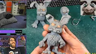 Ugly Bunny Sculpting - Cosclay