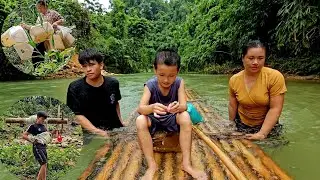Full video: 90 days of carrying sand with a bamboo raft. Journey to build a new house