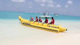 Riding a Banana boat in Maldives 🇲🇻