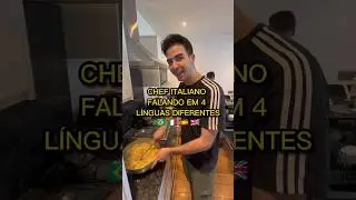 Italiano falando do macarrão em 4 línguas diferentes