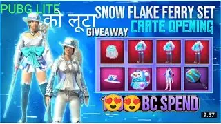 PUBG LITE SNOWFLAKE FERRY SET CRATE OPENING😍😍 || PUBG LITE || CRATE OPENING || Frost RideR