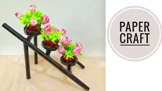 Paper showpiece | paper showpiece making at home | paper craft showpiece| colour paper craft