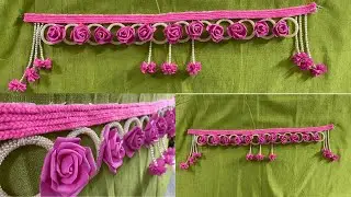 Christmas/New Year/Sankranti Home Decoration Toran Making Ideas With Rose Flower Pearl Bangles