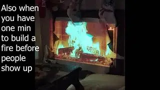 Christmas Cheer (building a roaring fire with a projector and some paper)