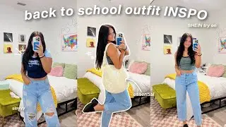 Back to school SHEIN clothing try on HAUL + essentials | outfit inspo