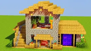 Minecraft : How to Build Simple Starter Survival House Tutorial | Easy Survival House Tutorial