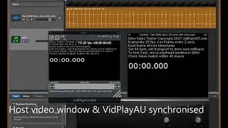GarageBand / Logic Pro technique: dual synchronised video windows with SMPTE timecode display