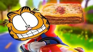 GARFIELD VS MARIO KART | Garfield Kart Furious Racing