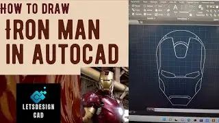 Iron man design in autocad