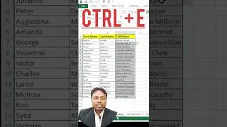 Excel Flash Fill: Writing Full Names Automatically | Mastering Productivity #excel