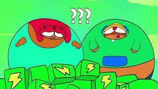 #5 BRAWL STARS ANIMATION, FUNNY CARTOONS leon and Nita ate too many crystals